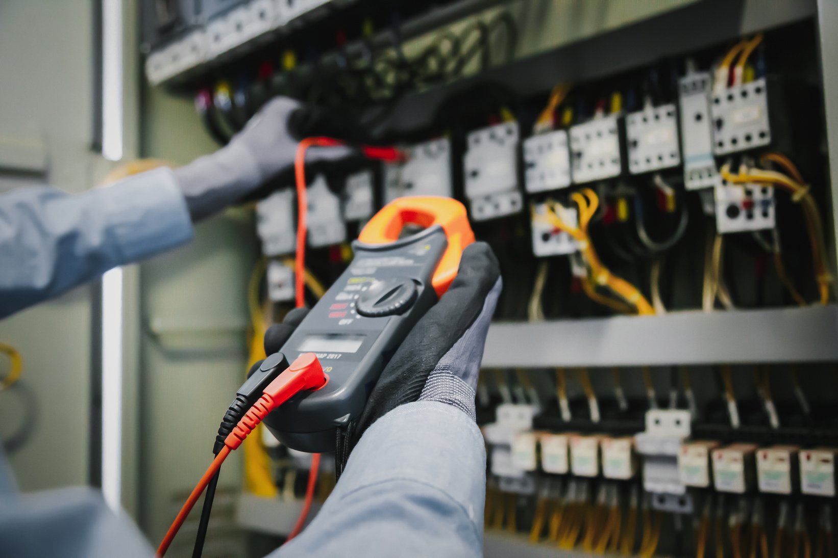 Electrical engineers test electrical installations.